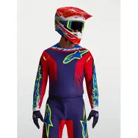 Alpinestars Fluid Drag Motocross-Jersey [weiss/rot/blau] Größe: XL