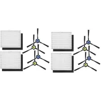 Typecat 2X Ersatz Teile Kompatibel mit für V8S X750 X785 V80 Roboter Vakuum Staubsauger Ersatz Teile, Hepa Filter, Seiten Bürste