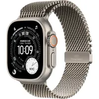 Apple Watch Ultra 3 GPS + Cellular 49 mm Naturtitan Gehäuse MF0E4 L Titan Milanaise Armband Natur