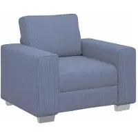 vidaXL Sessel Blau 100x77x82 cm Cordstoff