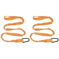 Semoic 2er-Pack Kajak-Paddel-Leash, 3-5 Fuß Lange Spiralleine mit Karabiner-Sicherheitsgurt für Kanu, Kajak, Angelrute und Paddel C