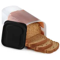 Semoic Transparenter Brotkasten Aus Kunststoff, Frischhalte-Toast-Aufbewahrungshalter mit Deckel, Brot-Knusper-Brot-Aufbewahrungsbehälter,B