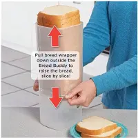 Semoic Transparenter Brotkasten Aus Kunststoff, Frischhalte-Toast-Aufbewahrungshalter mit Deckel, Brot-Knusper-Brot-Aufbewahrungsbehälter, A
