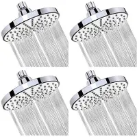 Jojomino 4X Duschkopf 6 Zoll Anti-Leak Anti-Clog Fixed Rain Duschkopf Regenspray Entspannung und Spa für Hohen Wasser Druck und Durchfluss Drehkugelgelenk