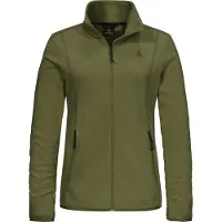 Schöffel Fleecejacke SCHÖFFEL "Fleece Jk Style Ash WMS", Damen, Gr. 34, grün (6875, grün), Oberstoff: 100% Polyester, regular fit, hoch geschlossener Ausschnitt, Jacken Fleecejacke