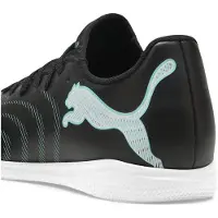 Puma Fußballschuh "FUTURE 9 PLAY IT", Gr. 42,5, Textil, schwarz (schwarz, intense mint, weiß), Synthetik, Schuhe Fußballschuh, für Halle und Straße