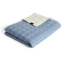 HAY Mega Dot Decke, blau, 260 cm x 260 cm, Baumwolle - , Mega Dot, Blau, für Wohnzimmer, Stoff / Textil, Design