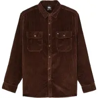 Quiksilver - Chemise en coton côtelé - Venture Cord Shirt Java für Herren aus Baumwolle - Größe L - Bordeaux