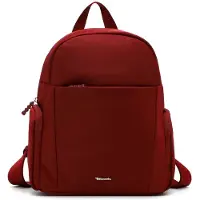 Tamaris Rucksack "Rucksack TAS Maria", Damen, Gr. B/H/T: 28cm x 34cm x 12cm, rot (wine 690), Polyester, Rucksäcke Rucksack