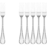 Villeroy & Boch Vorteilset 6 Stück Kreuzband Septfontaines Tafelgabel Edelstahl silber/platin 1262430050