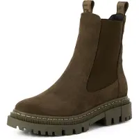 Tamaris Da.-Stiefel Veloursleder Olive