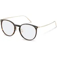Rodenstock PANTOS Azetat Brillen in Dark Havana, Gold für Damen, Brille mit Sehstärke, optional mit Sonnenbrillen tönung oder Blaulichtfilter (Modell R7135)
