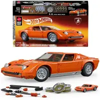 Hot Wheels Brick Shop Hot Wheels ’71 Lamborghini Miura P400 SV Bauspielzeugset (1523 Teile), für Sammler, Bausatz, 17 Jahr(e), Kunststoff, 1523 Stück(e), 800 g