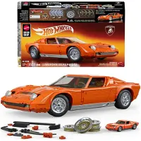 Hot Wheels Brick Shop Hot Wheels ’71 Lamborghini Miura P400 SV Bauspielzeugset (1523 Teile), für Sammler, Bausatz, 17 Jahr(e), Kunststoff, 1523 Stück(e), 800 g