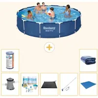 Bestway Steel Pro Rund - 396x84 cm - 8-teilig S21608