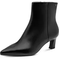 Tamaris Damen Stiefelette Reißverschluss Croco-Look Vegan 1-25384-47, Größe:42 EU, Farbe:Schwarz