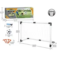 Wiky Fußball-Set mit zusammenklappbarem Tor 100 x 68 cm und Ball