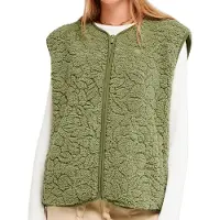 Roxy - Polaire sans manches - Best Town Vest Oil Green Outline Mo für Damen aus Nylon - Größe L - Khaki