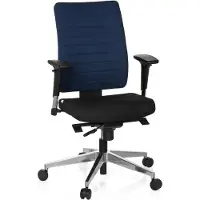 Hjh OFFICE PRO-TEC 350 - Profi Bürostuhl Schwarz / Blau