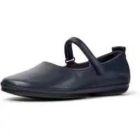 Camper für Damen. K201365-039 Right Nina blue leather ballet flats (39), Leder, Blau, Wohnung, Klettverschluss, Lässig