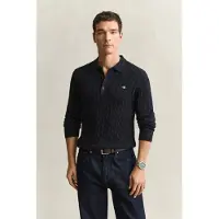 Gant Polokragenpullover "COTTON CABLE POLO" Regular fit mit Polokragen