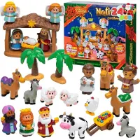 Sonstiges JOYIN 24-teiliger Weihnachts-Adventskalender Miniatur-Spielzeug Krippen-Spielset