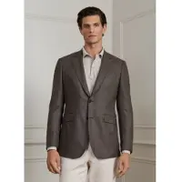 Hackett London für Herren. HM4400187 Twill-Jacke taupe (44/32), Lässig, Wolle, Klassisch