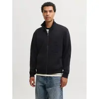 Jack & Jones Sweatjacke "JJEBRADLEY SWEAT ZIP HN NOOS" Materialmix, regular fit