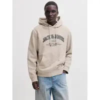 Jack & Jones Kapuzensweatshirt "JJEDENVER LOGO SWEAT HOOD SN", Baumwollmischung, relaxed fit