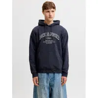 Jack & Jones Kapuzensweatshirt "JJEDENVER LOGO SWEAT HOOD SN", Baumwollmischung, relaxed fit