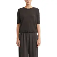 Comma Strickpullover Sommer-Wollpullover mit Kurzarm