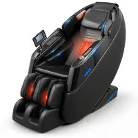 Vevor Massagesessel, 4D-Zero-Gravity-Relaxsessel mit Ausziehbarer Fußstütze, Automatikprogrammen, Airbags, Heizfunktion für Taille & Beine, Bluetooth-Lautsprecher, Touchscreen für Zuhause & Büro