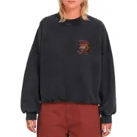 Volcom - Rundhals-Sweatshirt / Sweatshirt mit Rundhalsausschnitt &ndash; Damen / Frau &ndash; Fa Ozzy Crew - Fa Ozzy Crew W Vintage Black für Damen