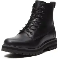 Timberland für Damen. TB0A2FMVW021 Britton Drive Lederstiefel, schwarz (37.5 W), Wohnung, Schnürsenkel, Lässig