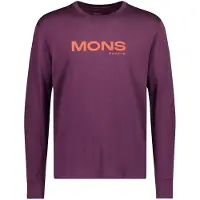 Mons Royale Yotei Merino Classic Long Sleeve, Skiunterhemd, Herren, lila