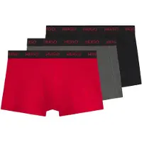 HUGO 50532611 Trunk Red Boxershorts 3 Einheiten
