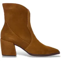 Wonders für Damen. M-6402 Charme Lederstiefel braun (41), 3 bis 5 cm, Reißverschluss, Lässig