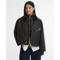 Barbour für Damen. LWX1567 Arlene Checked Wax Jacke aus gewachster Baumwolle grün (XS), Lässig