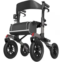StarTech.com Leichtgewicht Rollator - Faltbarer Gehwagen - Höhenverstellbare Griffe - Belastbar bis 180 kg - Gewicht 12,4 kg - Grau