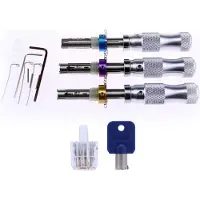 Markenlos Lock Picking Set 7-Pin Tubular - 3 Stück für Anfänger und Profis