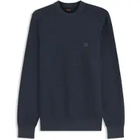 BOSS Pullover aus Baumwoll-Piqué mit Logo-Patch Grösse S