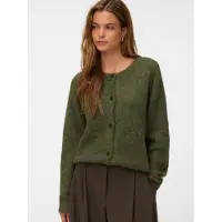 Vero Moda Strickjacke "VMNOVAH LS O-NECK BUTTON CARDI GA NOOS" Materialmix, regular fit