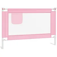 Syfax Kleinkind-Bettschutzgitter Rosa 100x25 cm Stoff