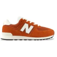 New Balance Unisex für Kinder. G574V1_KL Braune 574 Lace-Sneaker aus Leder (38 W), Wohnung, Schnürsenkel, Sportlich, Kinderbekleidung