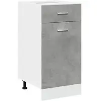 Helloshop26 - Modernes Schubladenelement mit optimiertem Stauraum 40 x 46 x 81,5 cm Holzwerkstoff Betongrau