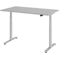 Bümö Schreibtisch elektrisch Bluetooth & App XDLR Rechteck: 140 x 80 cm - Grau Silber