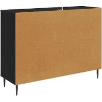 vidaXL Sideboard ZAANDAM Schwarz Eichen-Optik 102 x 33 x 76 cm
