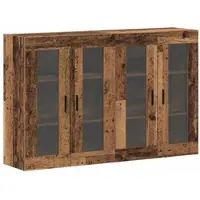 Helloshop26 - Set aus 2 rustikalen antiken Wandschränken aus Holz 69,5 x 34 x 90 cm Holzwerkstoff