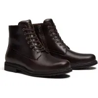Timberland Mens Mid Lace UP With Zip Waterproof Boot dk brn f grain 6.5