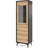 Masseno VITRINE in Schwarz, Goldfarben